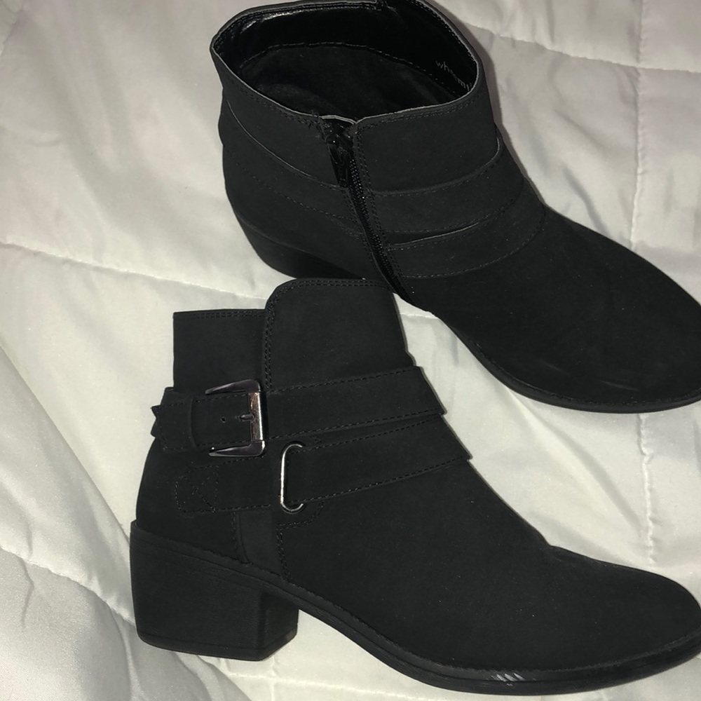 Black boots, worn once.